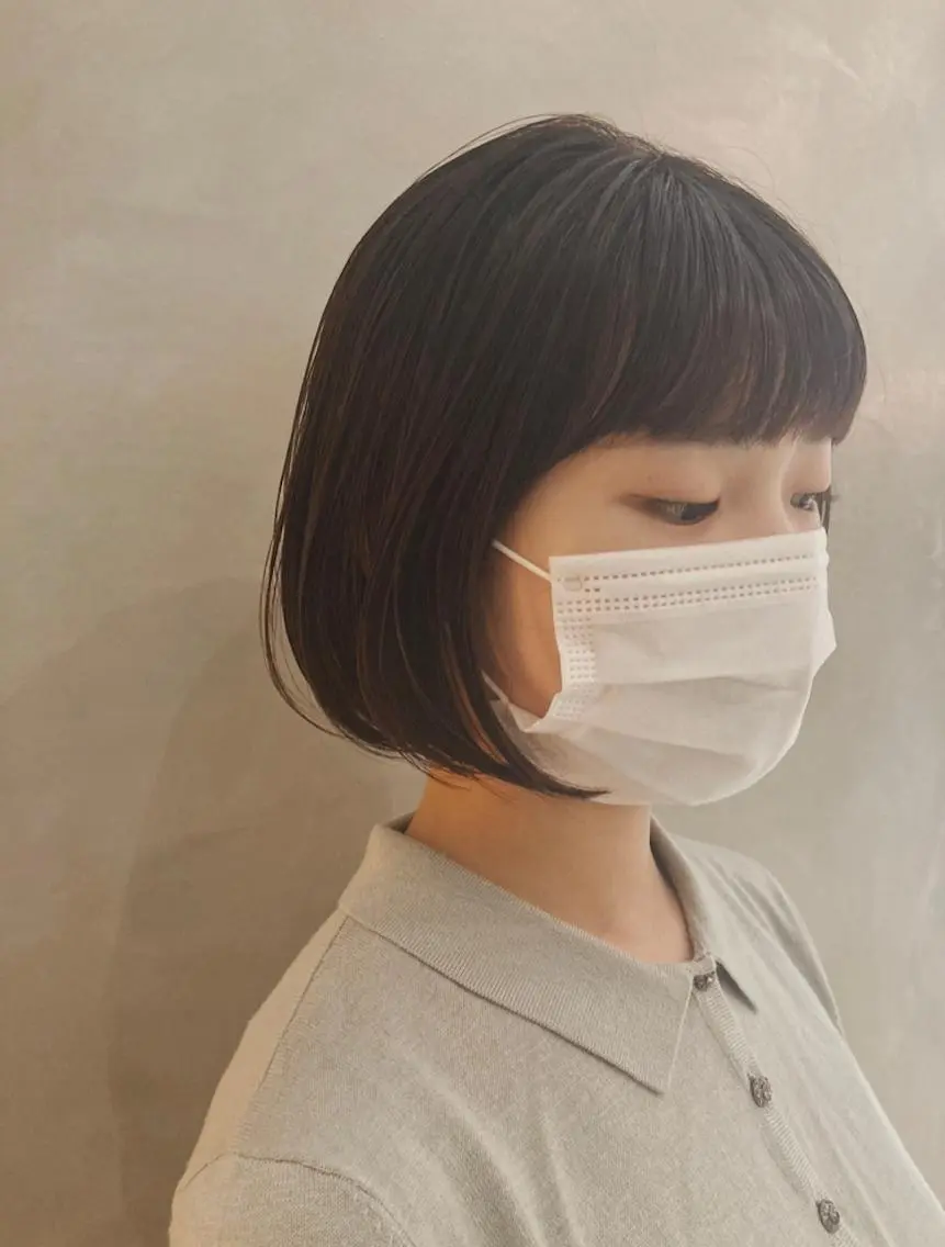 ミディアム カラー 似合わせカット 佐伯 和佳のヘアスタイル