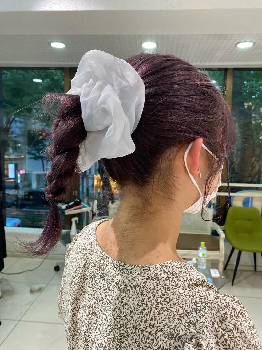 ミディアム カラー ヘアアレンジ 透明感カラー 古山 結季🌙🖤のヘアスタイル