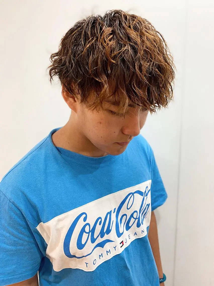 ショート パーマ ヘアアレンジ メンズ カット パーマ トリートメント メンズスタイル ly本厚木のヘアスタイル