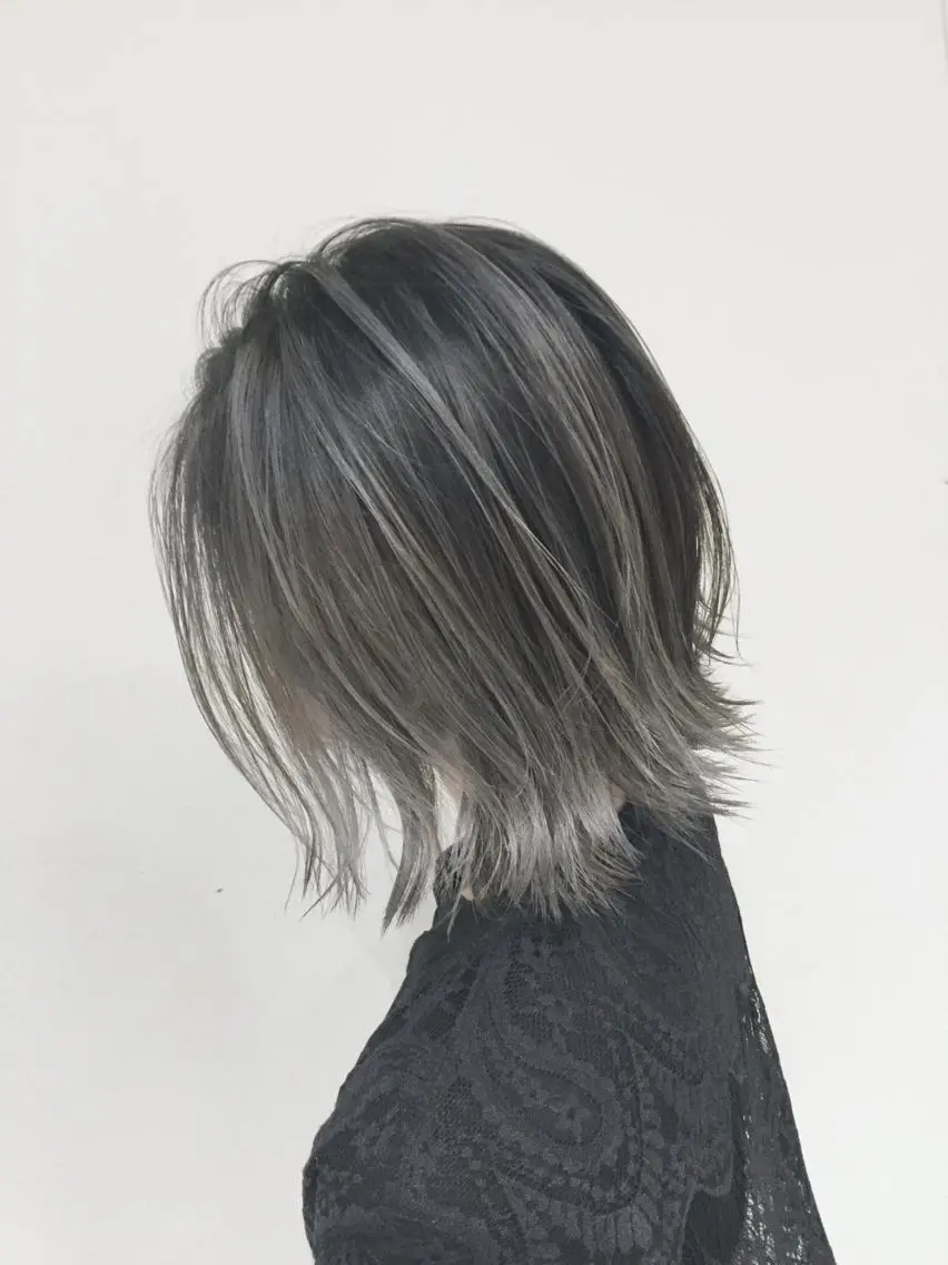 ショート カラー 髪質改善カラー韓国風 レイヤーtudaのヘアスタイル