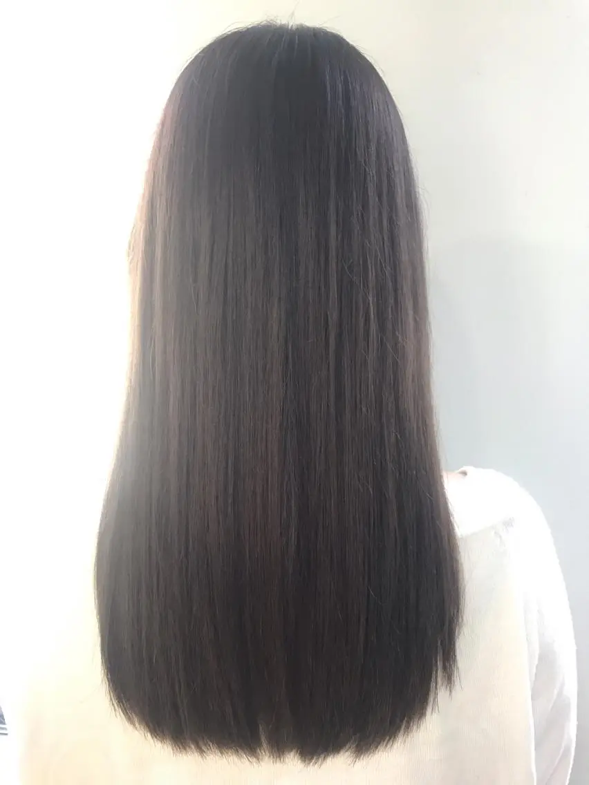 ロング パーマ 縮毛矯正 髪質改善TR 透明感カラーHanaのヘアスタイル