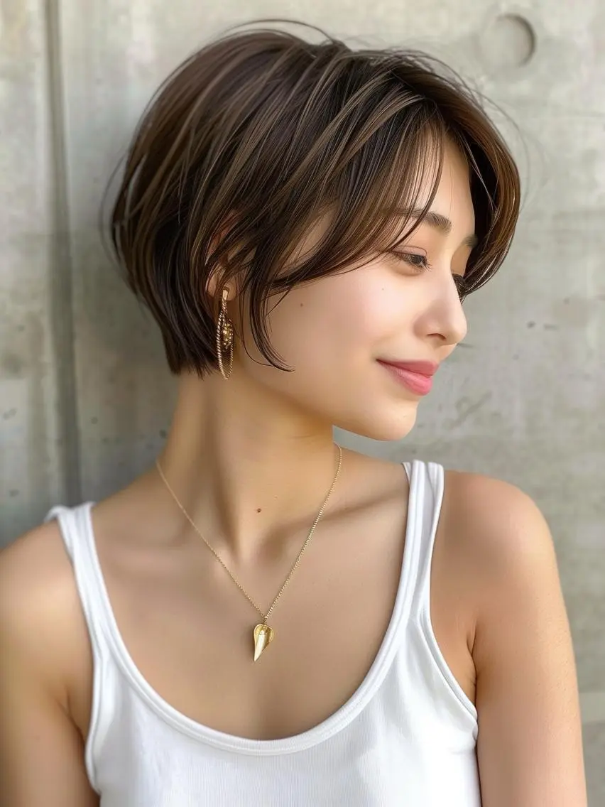 ショート カラー 透明感カラー ショートヘア 小顔カット 船堀個室サロン ショートカット特化のヘアスタイル