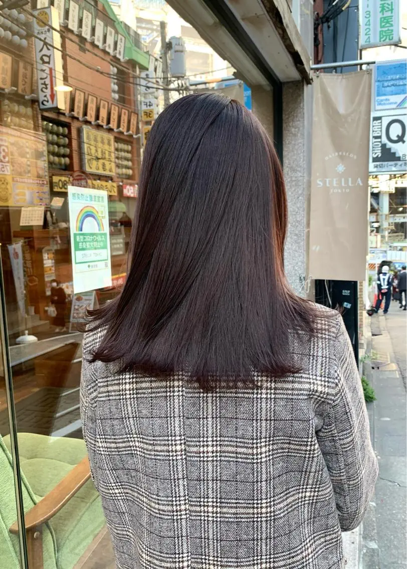 ミディアム カラー ベージュカラー ピンクカラー ピンクベージュ ヘアカラー トリートメント 矢野 晃平のヘアスタイル