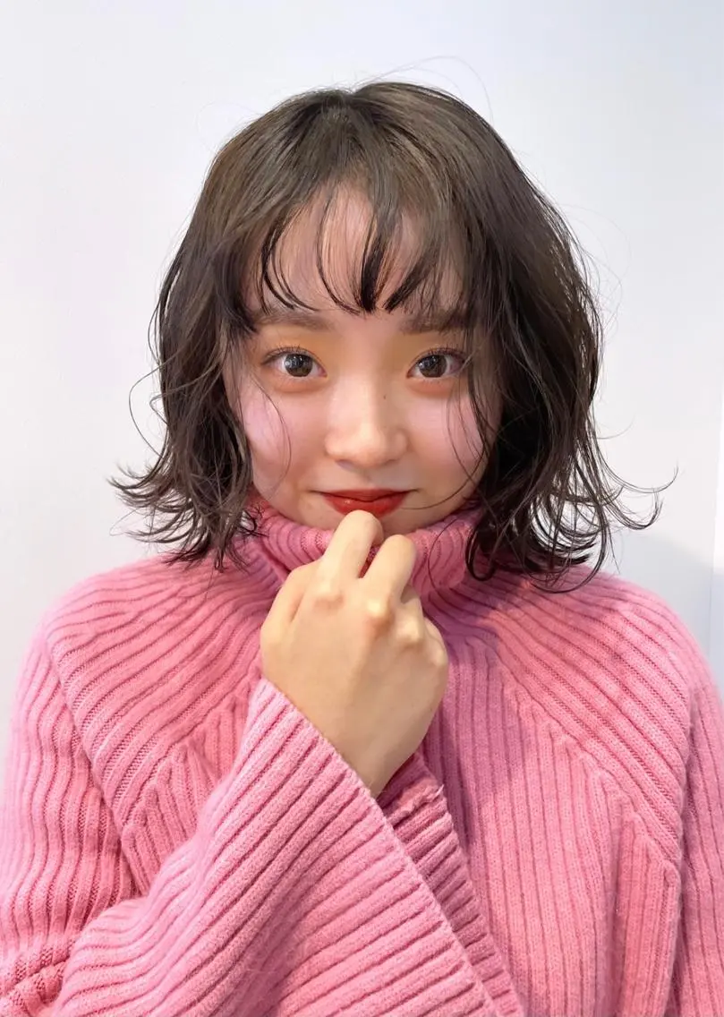 ミディアム カラー パーマ ミディアムパーマ HIBIKI/原宿 ハッシュカット🪄のヘアスタイル