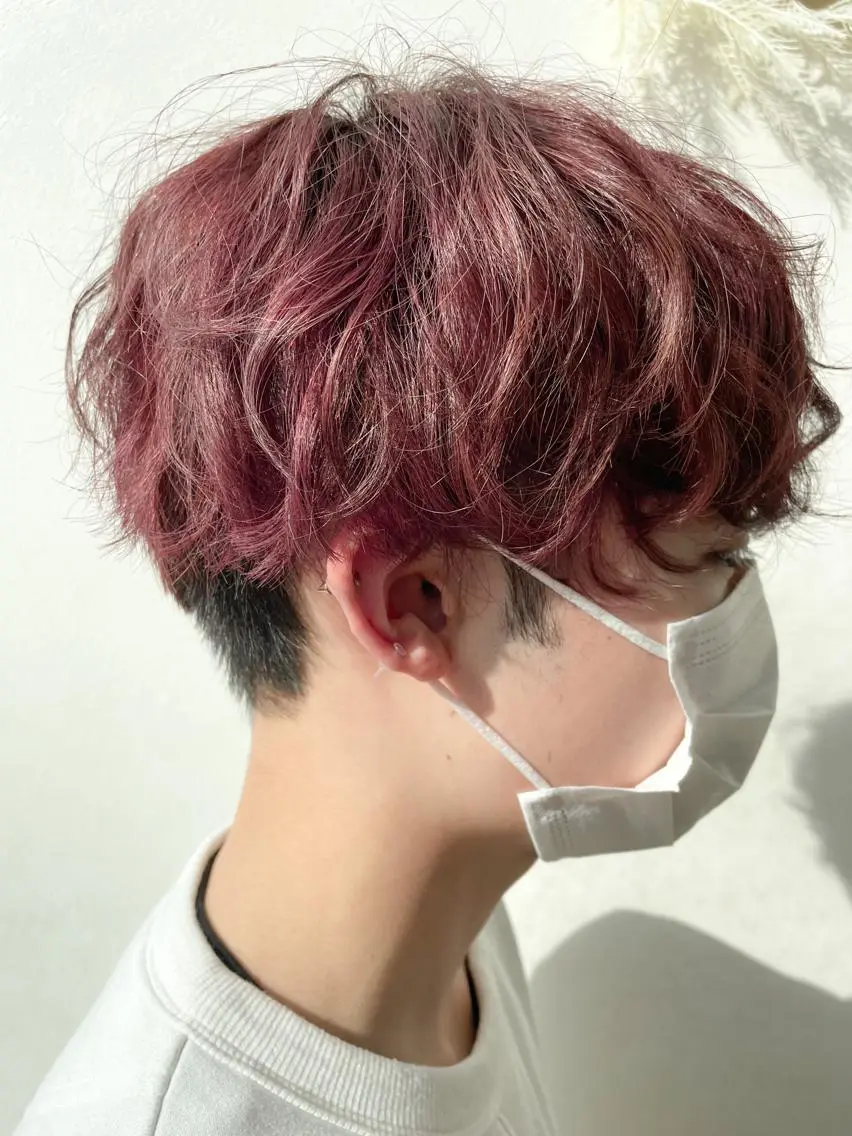 ショート カラー レッドカラー 髪質改善/ブリーチ 田代 龍我のヘアスタイル