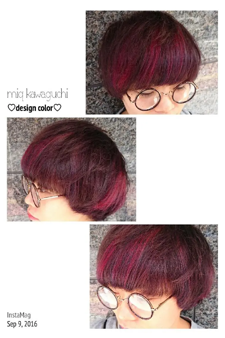 ショート カラー ヘアアレンジ 嶋田 ゆきのヘアスタイル