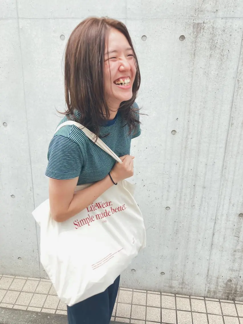 ミディアム カット ヘアカラー トリートメント 金田 夏野のヘアスタイル