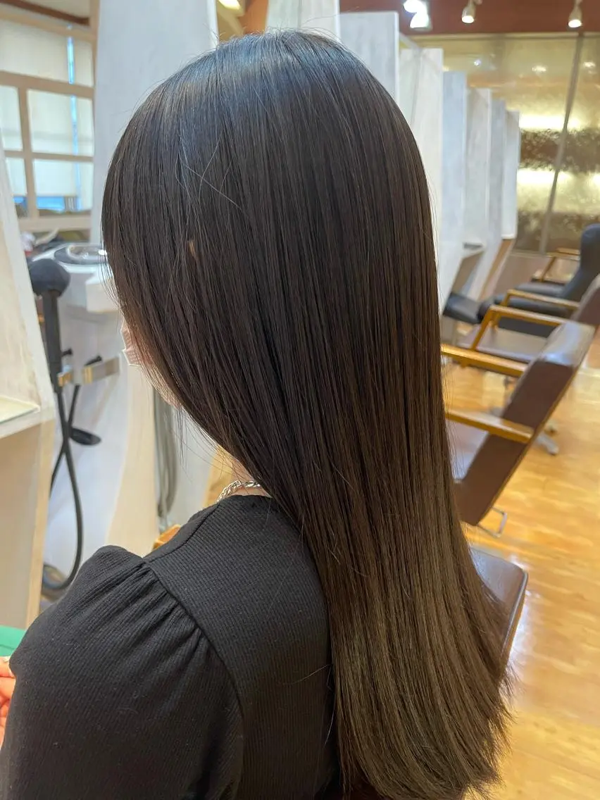 ロング 縮毛矯正 トリートメント 梶谷 和希のヘアスタイル