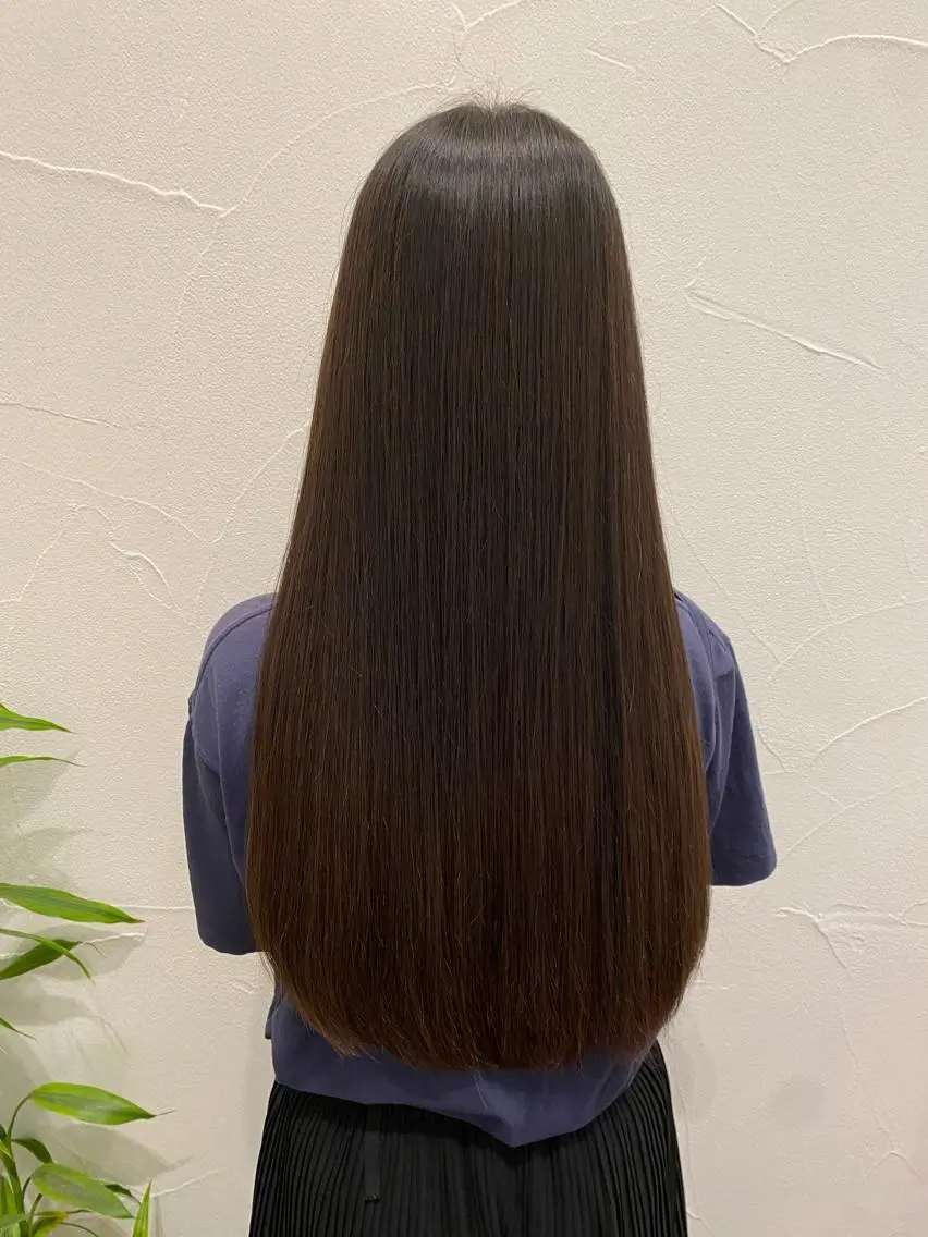 ロング パーマ 伸ばしかけ 縮毛矯正 トリートメント Ash中目黒店 榊間茜のヘアスタイル