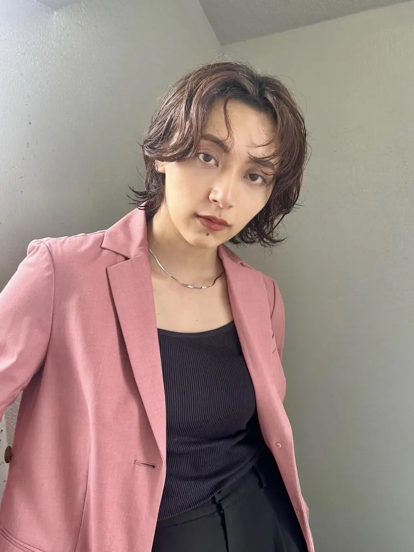 ショート カラー パーマ カット ヘアカラー パーマ トリートメント 🌼U24 ヘアデザインラボのヘアスタイル