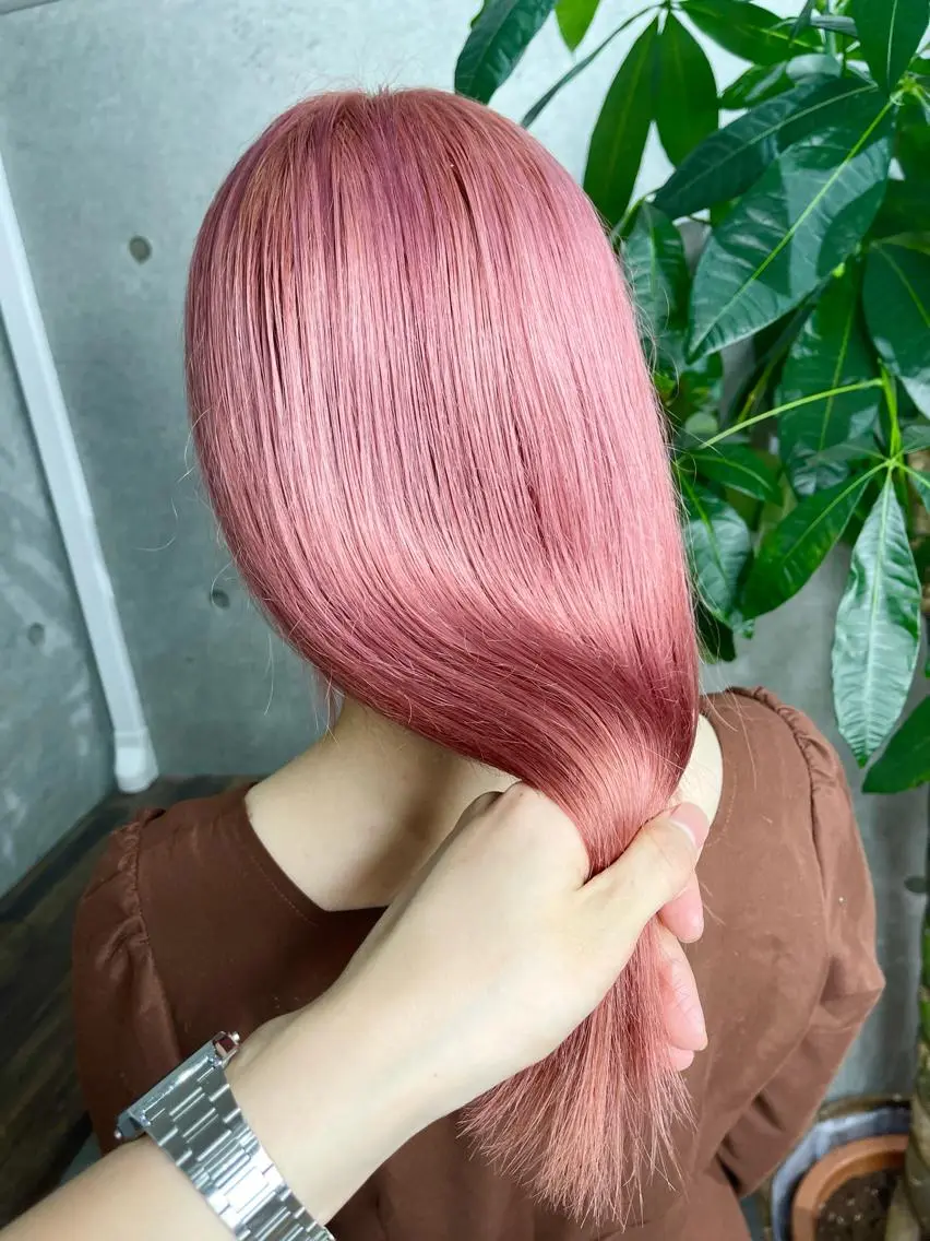 カラー ハイトーンカラー ピンクカラー 髪質改善 ヘアカラー トリートメント Kazu 🌠名古屋 ハイトーン/レイヤーのヘアスタイル