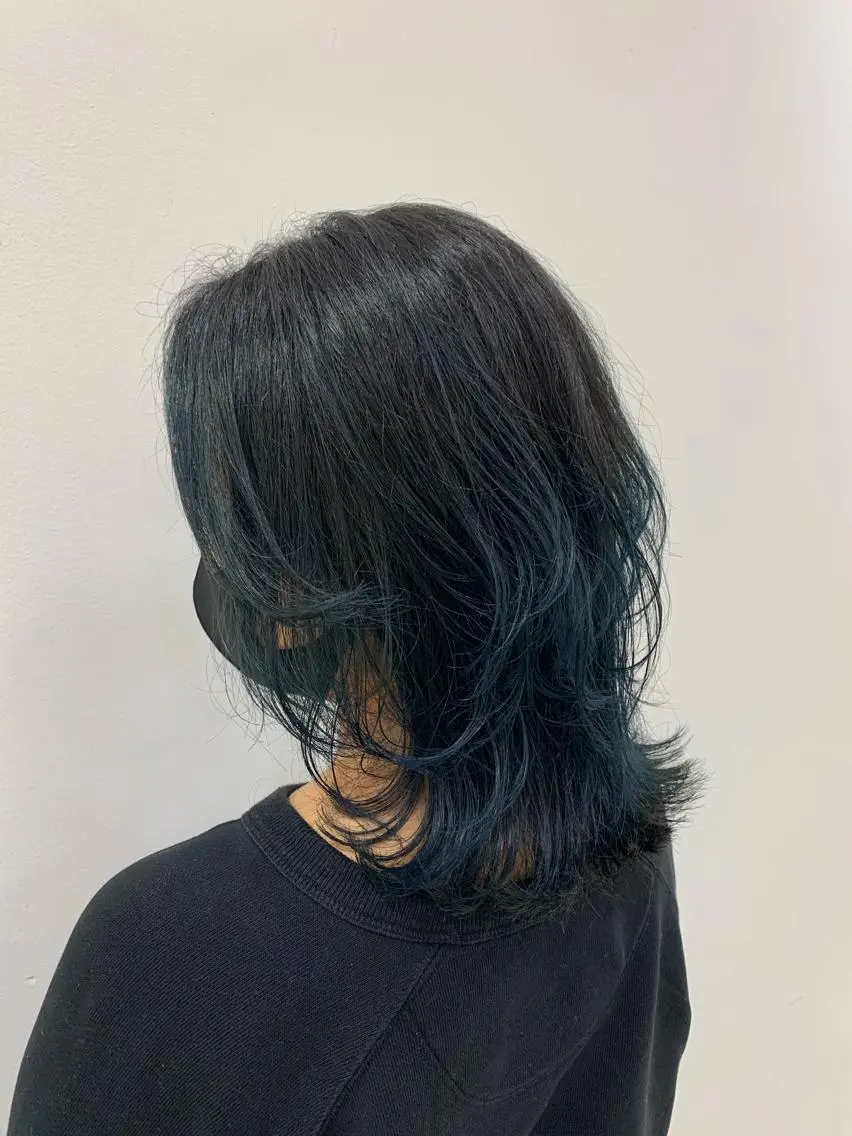セミロング カラー 🥀韓国ヘア🥀 宮津真菜のヘアスタイル