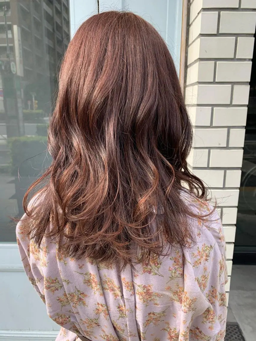 ロング カラー ブラウンカラー ピンクカラー ピンクブラウン Eleanor 池袋 🧸Madoka🧸のヘアスタイル