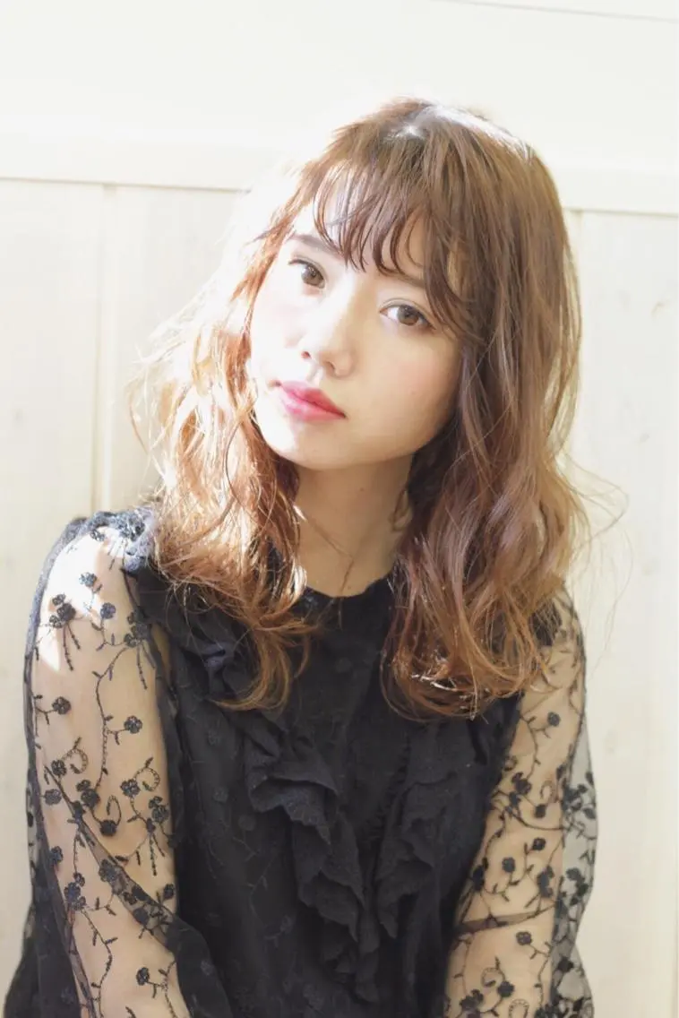 ロング カラー パーマ ヘアアレンジ 代表🎀 ふわモテ愛 され髪🩷yumiのヘアスタイル