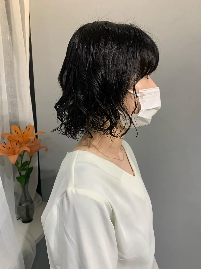 パーマ ボブパーマコテ巻き風 パーマNo1深江秀平のヘアスタイル