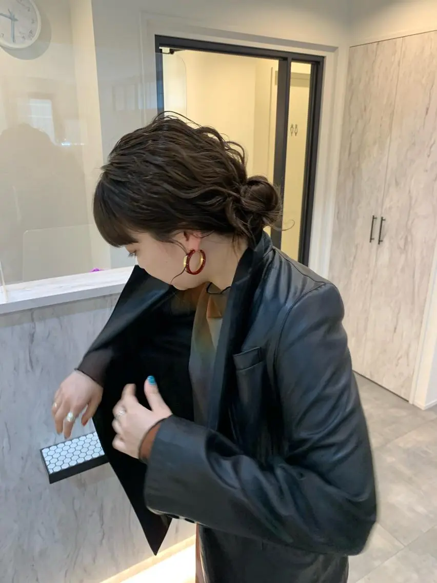 ロング ヘアアレンジ ヘアセット 落合希 Olivebeigeのヘアスタイル