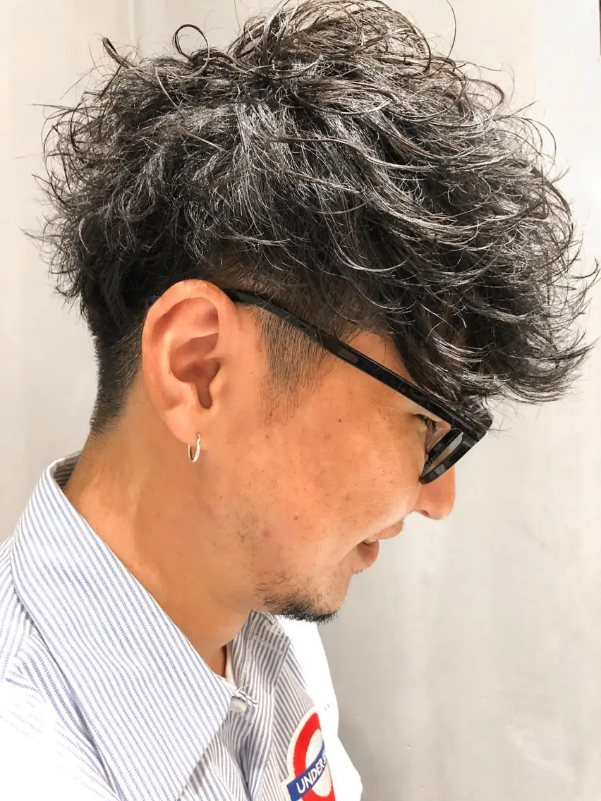 ショート パーマ メンズ マッシュ メンズパーマ ツイストスパイラルパーマ スパイラルパーマ カット パーマ トリートメント ヘアセット TAKE新宿 メンズパーマ特化のヘアスタイル