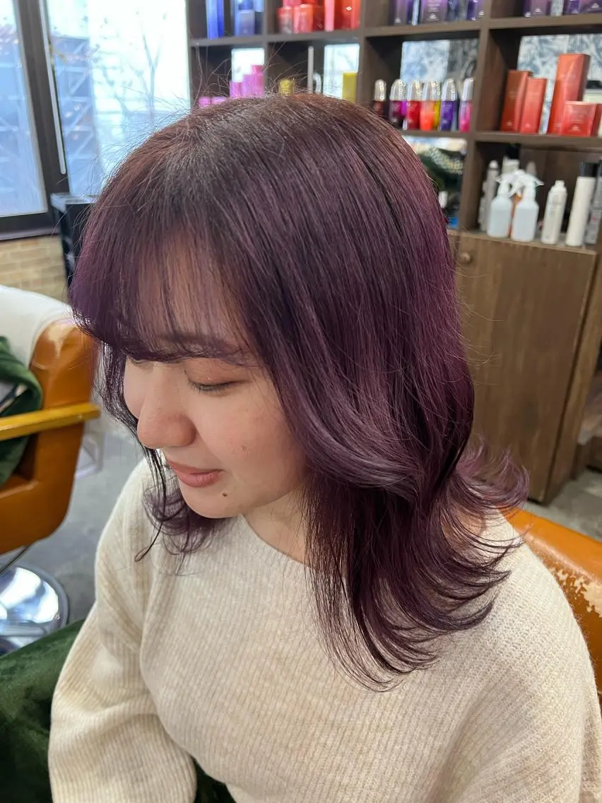 ミディアム カラー ヘアカラー トリートメント 上質髪🪐 AIRI🪷‧₊˚のヘアスタイル