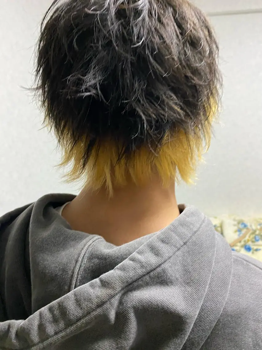 ショート カラー ミストバング フェイスフレーミング 前原 凌汰のヘアスタイル