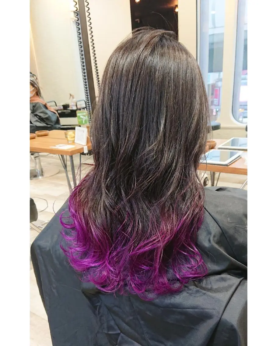 ロング カラー グラデーションカラー ラベンダーカラー 艶カラー/インナー /グラデ/大西小百合のヘアスタイル