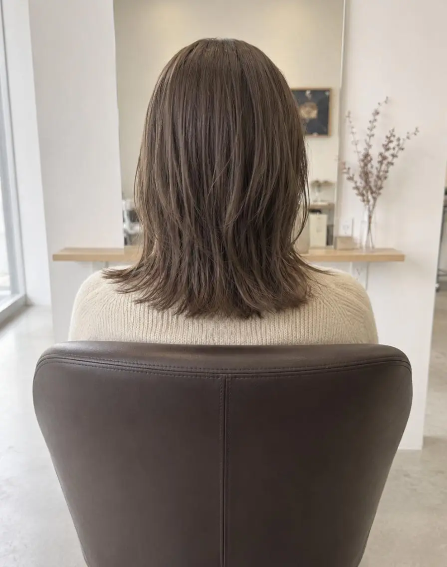 ミディアム カット ヘアカラー トリートメント an・rata/ プチプラ/和歌山市駅のヘアスタイル