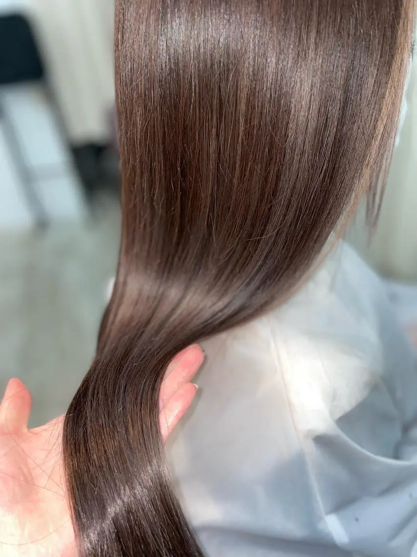 ロング カラー ヘアカラー トリートメント 韓国ヘア🤍髪質改善 🇰🇷AKANEのヘアスタイル