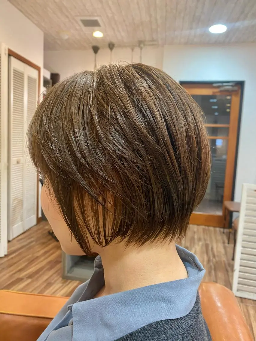 ショート カット ヘアカラー トリートメント くびれショート・ボブ カットorパーマ特化のヘアスタイル