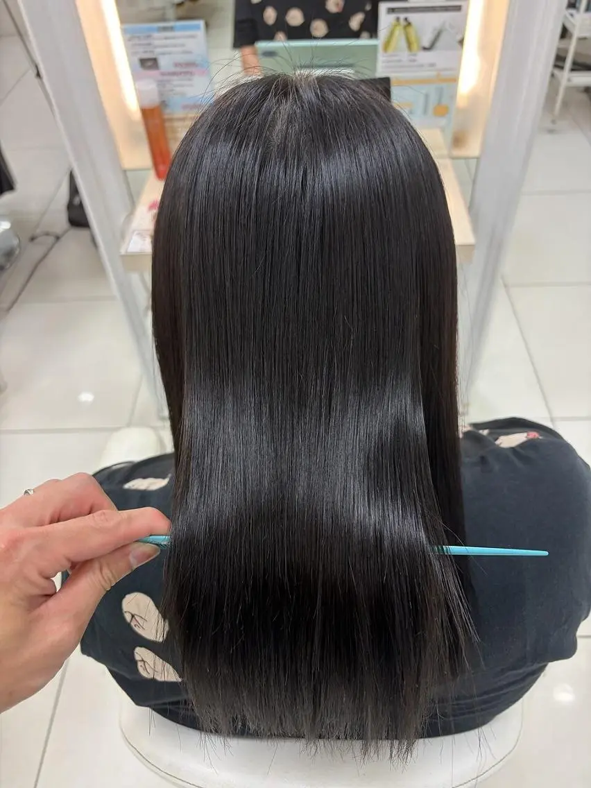 セミロング 縮毛矯正 トリートメント ✨圧倒的ツヤ髪✨ 縮毛矯正👑間宮👑のヘアスタイル