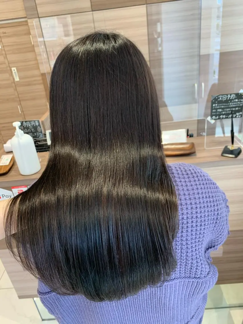 ロング カット 縮毛矯正 トリートメント 上尾/ママ美容師🫧 𝐌𝐞𝐢のヘアスタイル