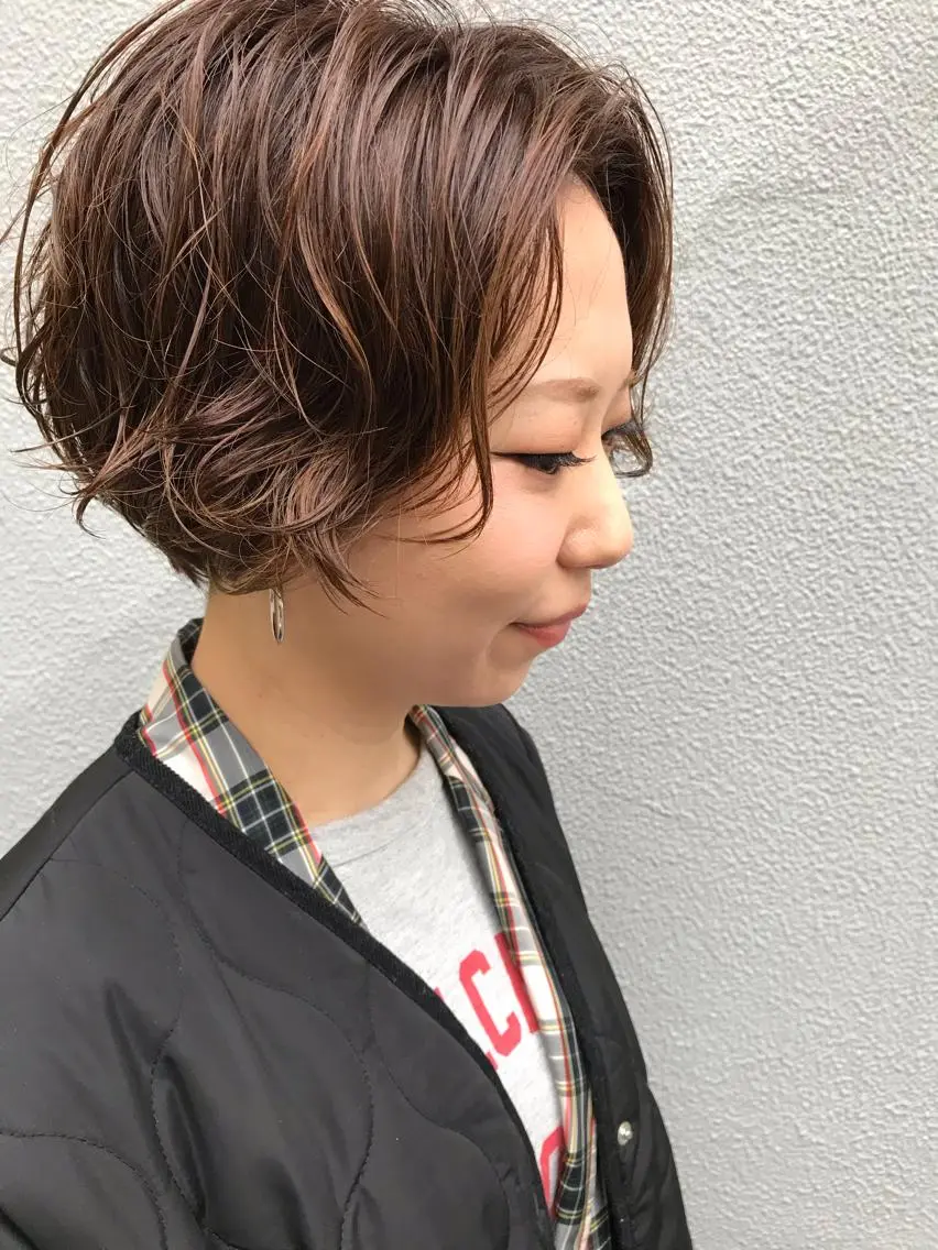 ショート カット パーマ トリートメント ayane⭐️ボブ・ ショート・パーマのヘアスタイル