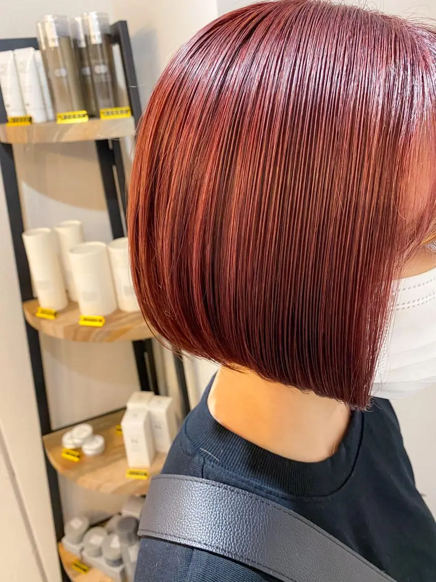 ショート カラー ブリーチ ピンクカラー louwe 武藤幸世のヘアスタイル