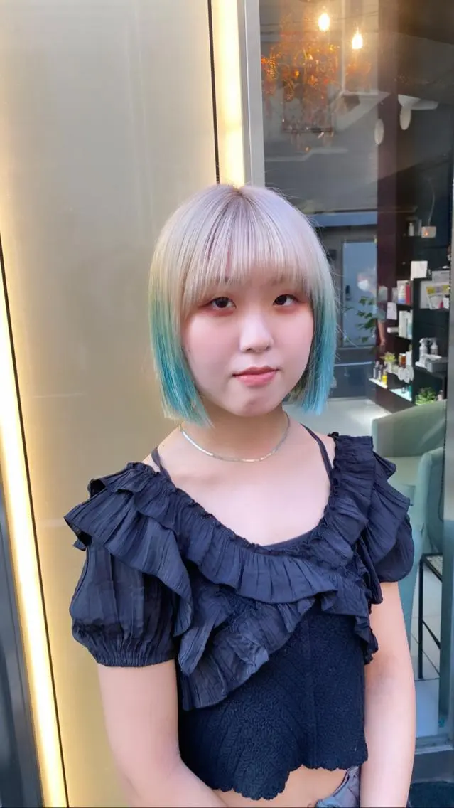 ショート ヘアカラー トリートメント グレージュ達人/赤み 消し/ブリーチ/岩崎のヘアスタイル