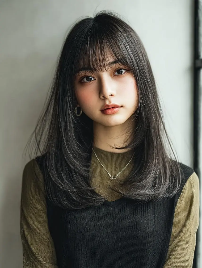 ミディアム 🍒暖色×ハイトーン ×デザイン✨まなりのヘアスタイル