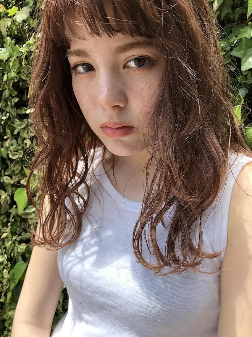 セミロング カラー カット ヘアカラー トリートメント 一ノ瀬 暁のヘアスタイル