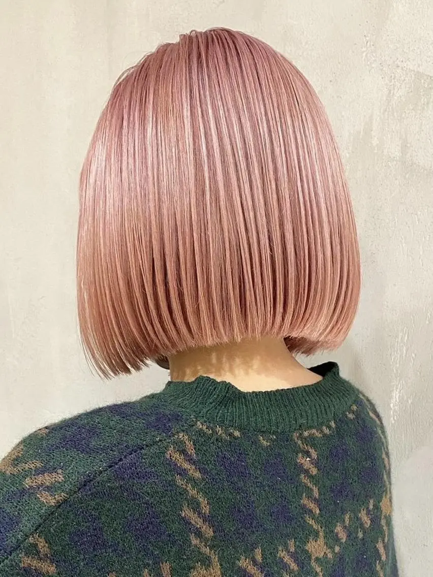 ショート カラー ケアブリーチ/ レイヤー/vardyのヘアスタイル