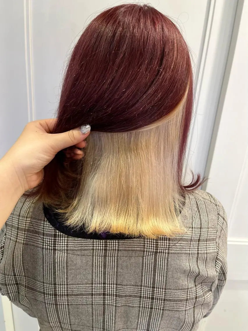 セミロング ヘアカラー 中島 沙也加のヘアスタイル