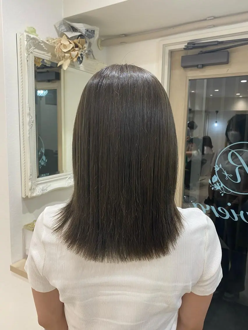 ミディアム カラー オリーブカラー 磯　亜由香🌼 /似合わせカットのヘアスタイル