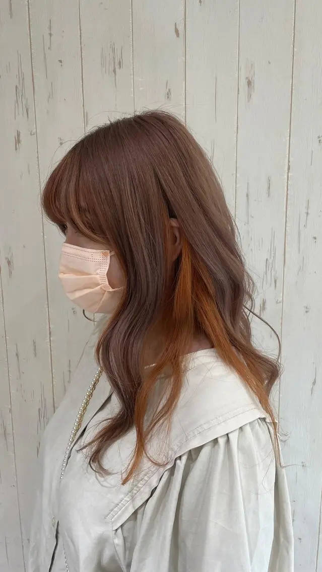 ロング カラー カット ヘアカラー トリートメント Ｕｋａ .のヘアスタイル