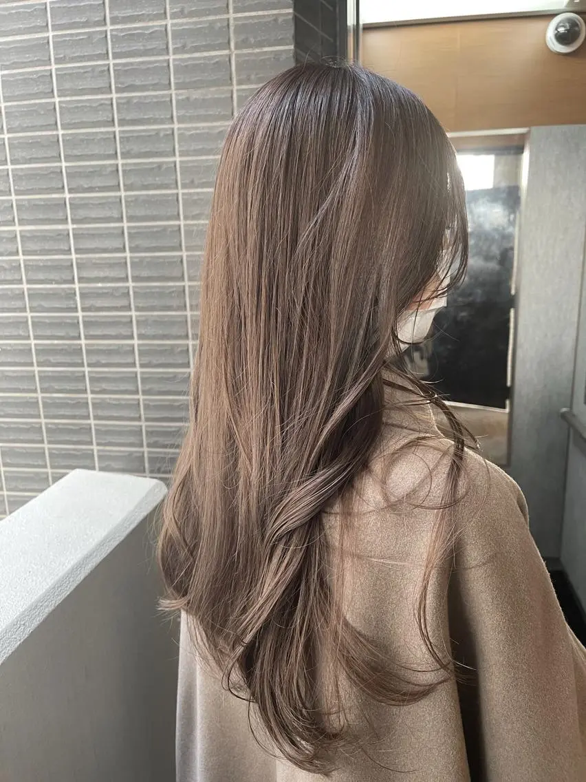 ロング カラー ベージュカラー ブリーチ ブリーチなしカラー ダブルカラー /まつ毛パーマ🎀のヘアスタイル