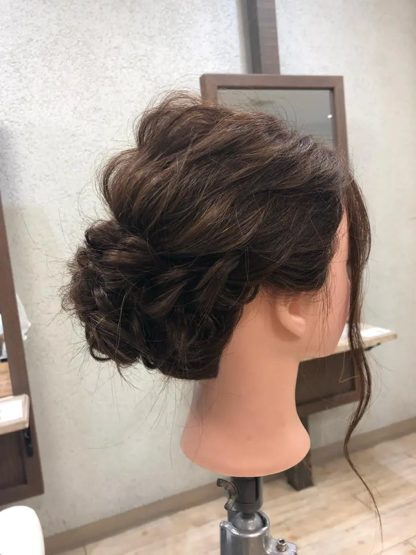 ロング ヘアアレンジ ヘアセット 阿部 美咲のヘアスタイル