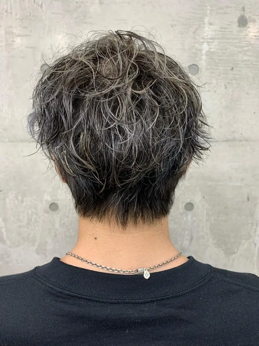 ショート カラー パーマ メンズ クセを最大限に活かす メンズパーマ奈良大祐のヘアスタイル