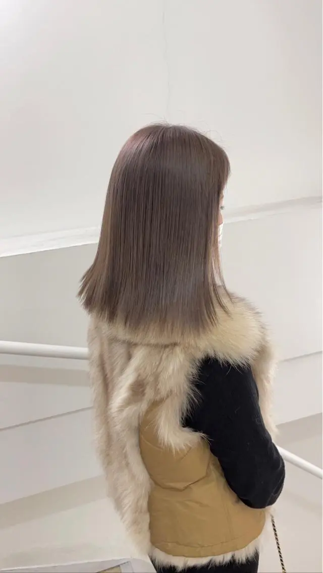 ミディアム カラー ベージュカラー ミルクティーベージュ Reb_keiji 👑小倉圭司のヘアスタイル