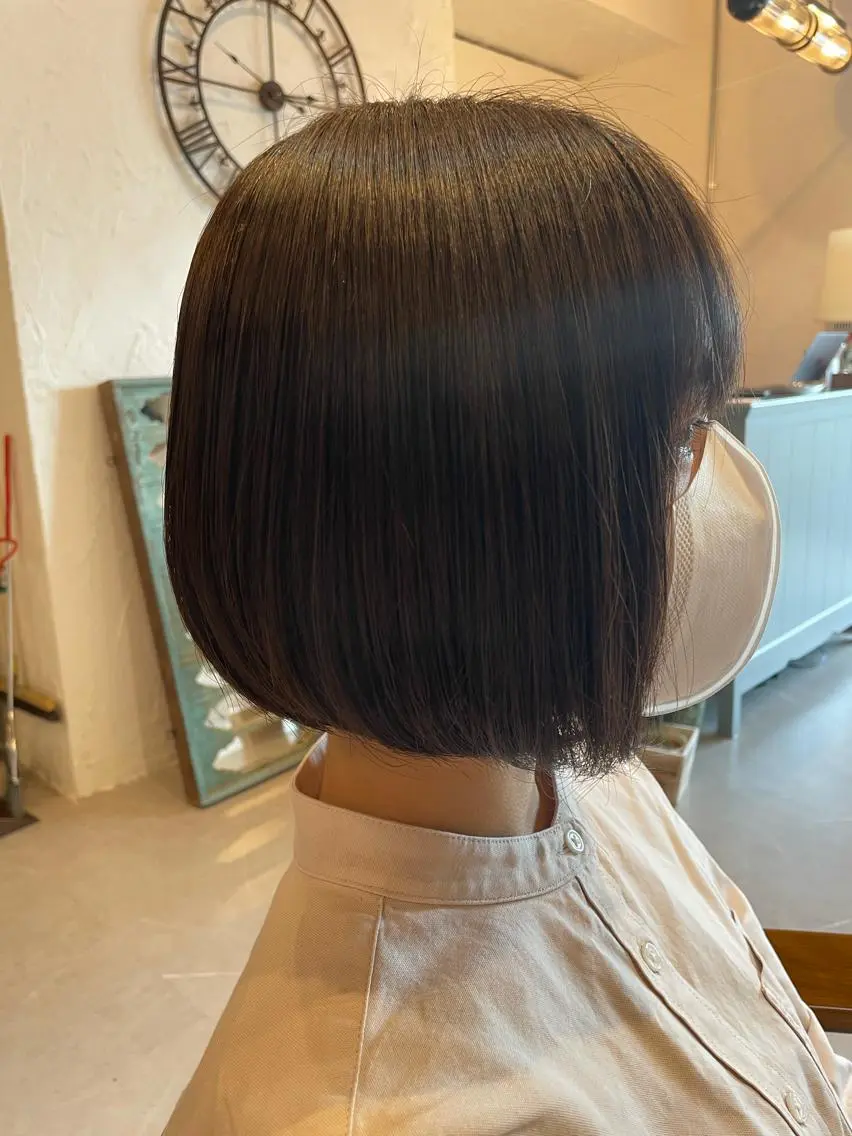 ショート 切りっぱなしボブ ボブ 清水 美雪のヘアスタイル
