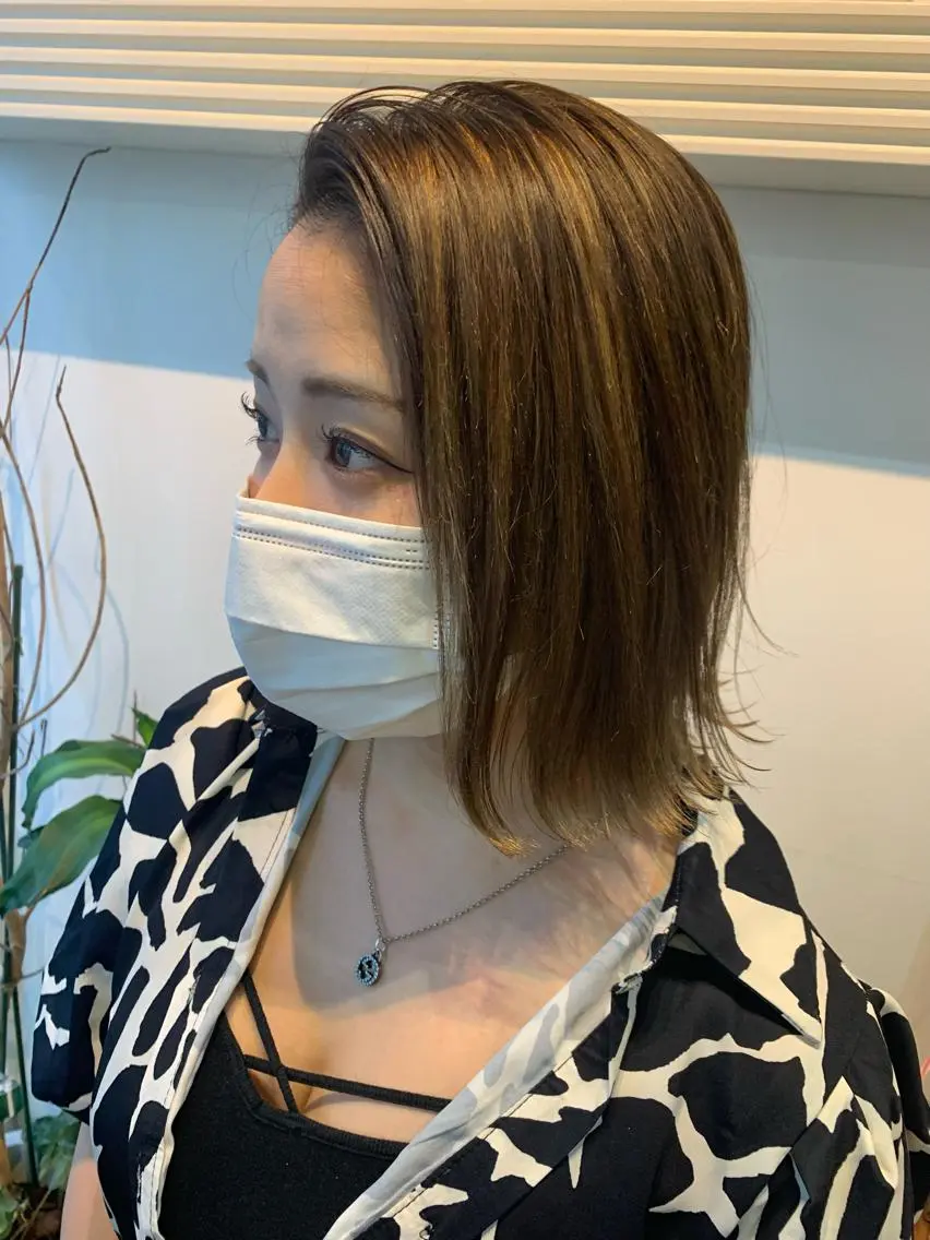 ミディアム ハイライト ヘアカラー トリートメント ヘッドスパ ヘアセット 大宮/山口 竣也のヘアスタイル