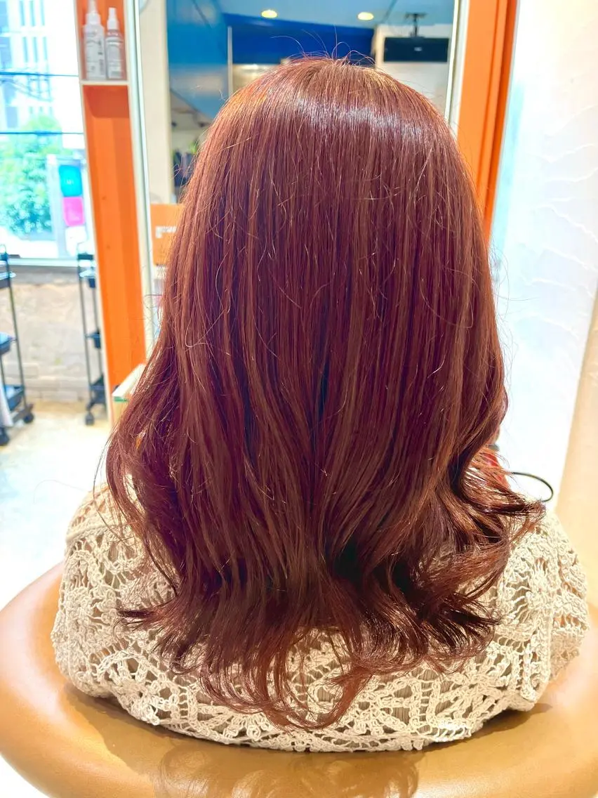 ミディアム カラー ヘアカラー トリートメント うしだ かおるのヘアスタイル