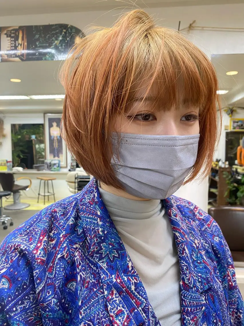 ミディアム カット ヘアカラー Moca 〰️のヘアスタイル