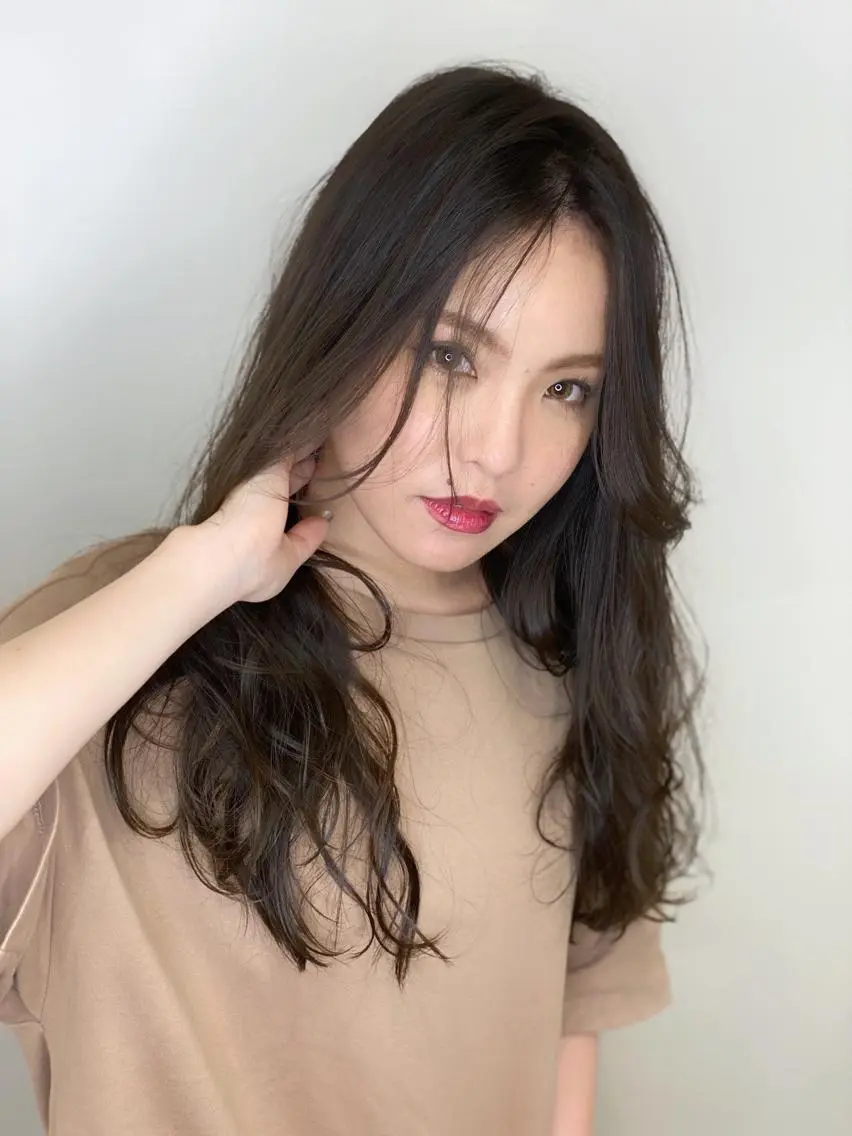 ロング カラー カット ヘアカラー 髪質改善/イルミナ/ 城崎のヘアスタイル