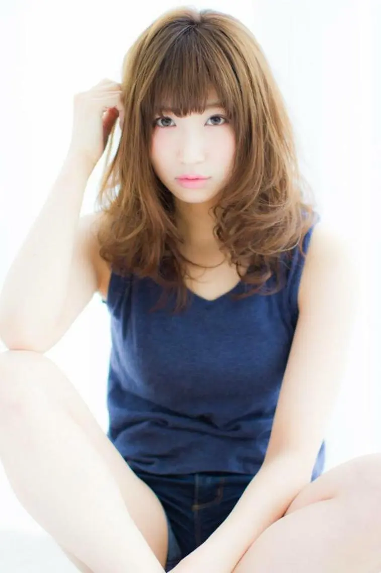 セミロング ロング カラー パーマ 内藤 達也のヘアスタイル