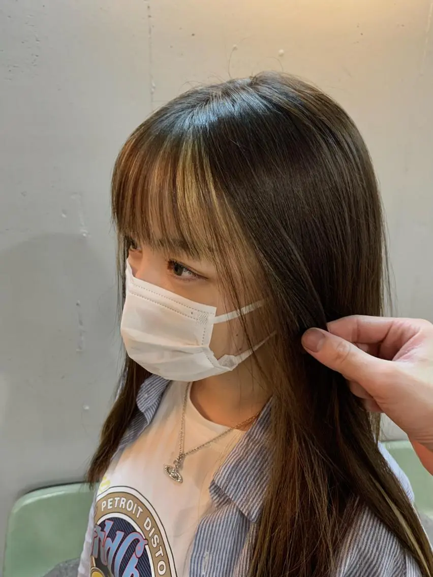 ミディアム カラー ミディアムパーマ ミストバング ダブルカラー フェイスフレーミング グラデーションカラー ヘアカラー トリートメント 似合わせ×美髪改善✨ Yutoのヘアスタイル