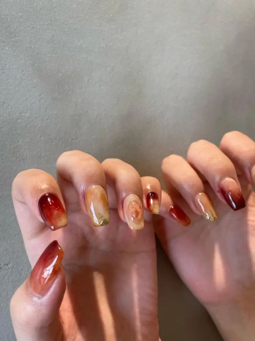ネイル ボルドー ハンドネイル anna padoのネイルデザイン